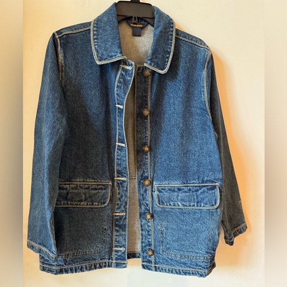 Women’s Woolrich Vintage Oversized Denim Jean Shacket Jacket Size Small - Picture 1 of 7
